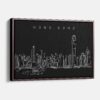 Framed Hong Kong Canvas Print - Main - Dark