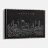 Framed Houston Texas Canvas Print - Main - Dark