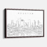 Framed Houston Texas Canvas Print - Main - Light