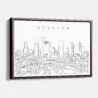 Framed Houston Texas Canvas Print - Main - Light
