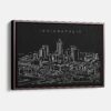 Framed Indianapolis Canvas Print - Main - Dark