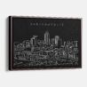 Framed Indianapolis Canvas Print - Main - Dark