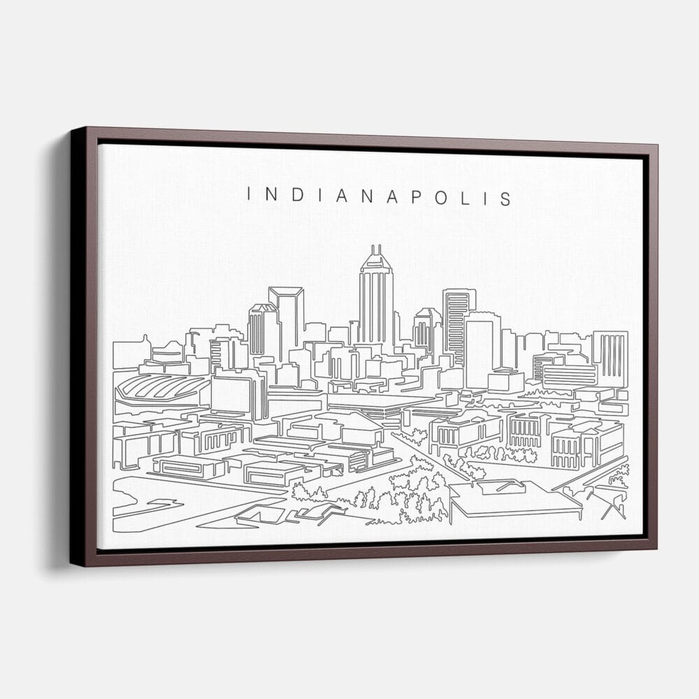 Framed Indianapolis Canvas Print - Main - Light
