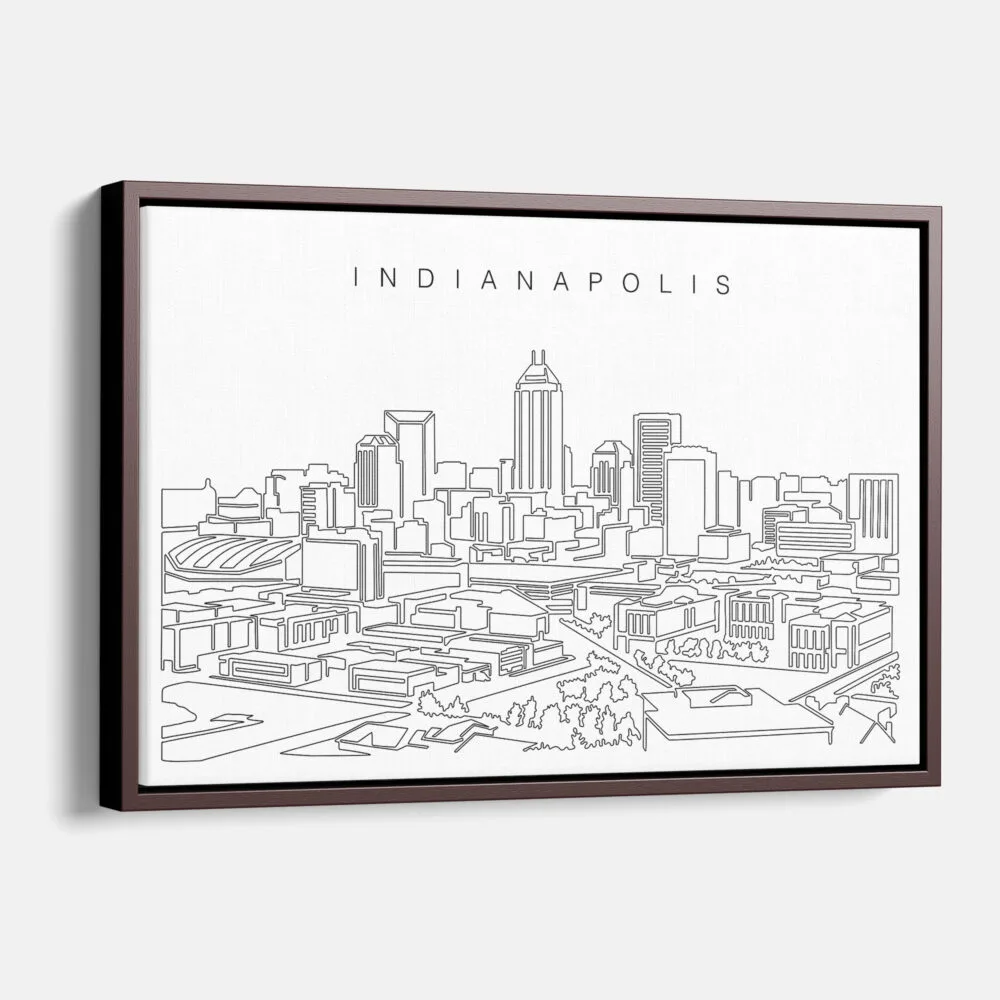 Framed Indianapolis Canvas Print - Main - Light
