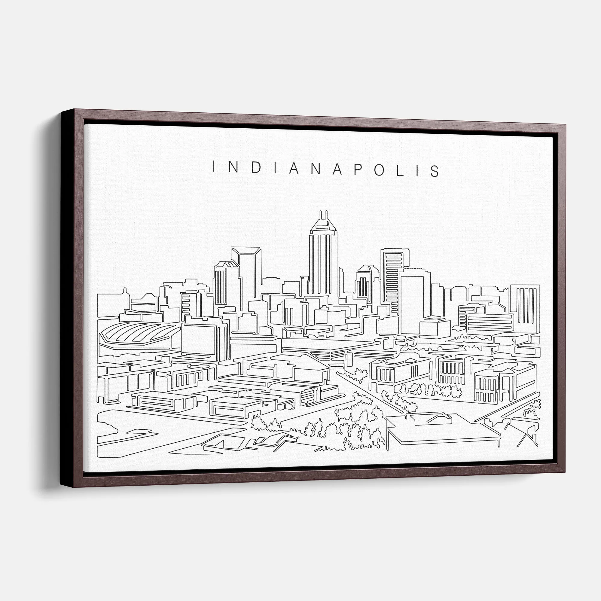 Indianapolis Skyline Canvas Art Print