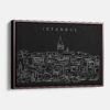 Framed Istanbul Canvas Print - Main - Dark