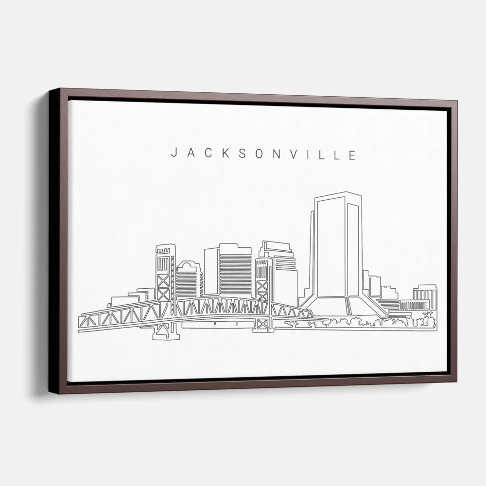 Framed Jacksonville Canvas Print - Main - Light