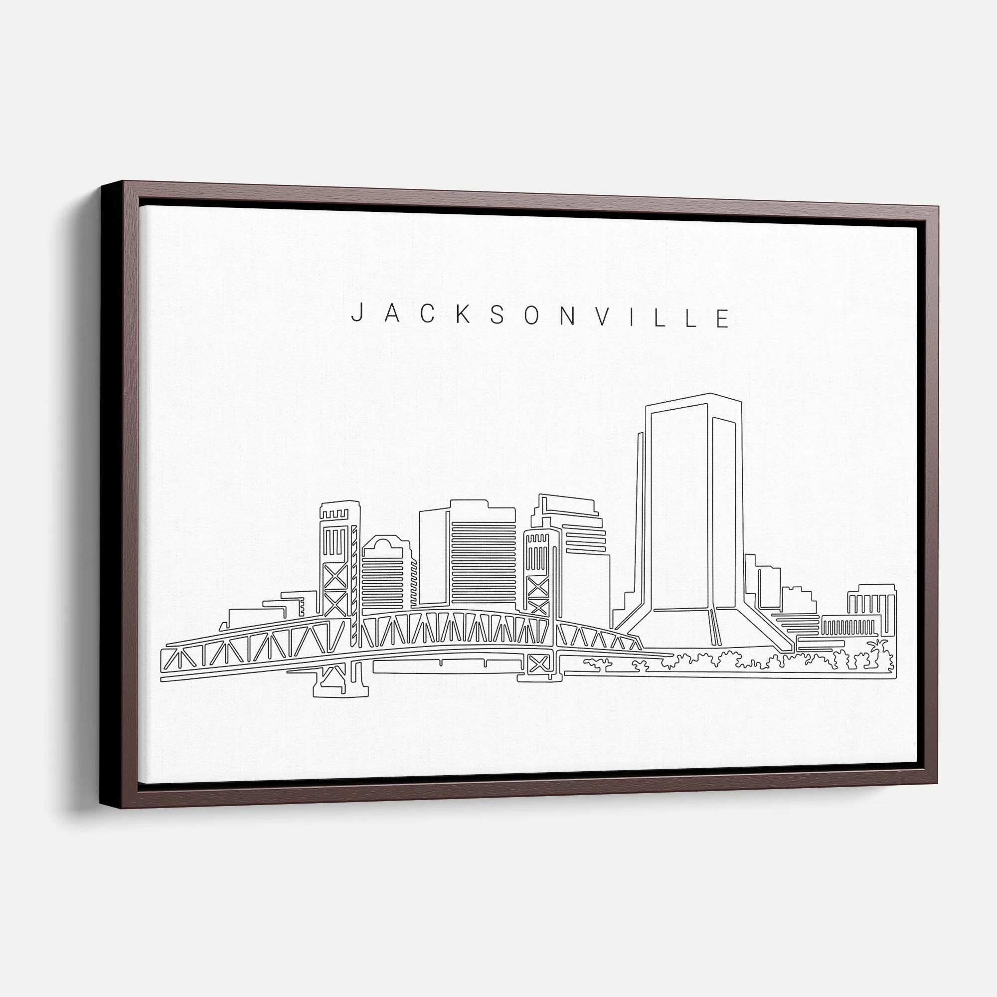 Jacksonville Skyline Canvas Art Print