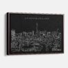 Framed Johannesburg Canvas Print - Main - Dark