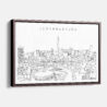 Framed Johannesburg Canvas Print - Main - Light