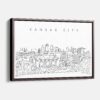 Framed Kansas City Canvas Print - Main - Light