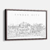Framed Kansas City Canvas Print - Main - Light
