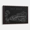 Framed Key West Canvas Print - Main - Dark