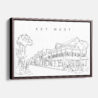 Framed Key West Canvas Print - Main - Light