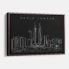 Framed Kuala Lumpur Canvas Print - Main - Dark