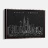 Framed Kuala Lumpur Canvas Print - Main - Dark
