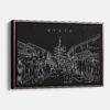 Framed Kyoto Canvas Print - Main - Dark