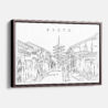 Framed Kyoto Canvas Print - Main - Light