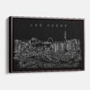 Framed Las Vegas Canvas Print - Main - Dark