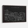 Framed Lisbon Canvas Print - Main - Dark