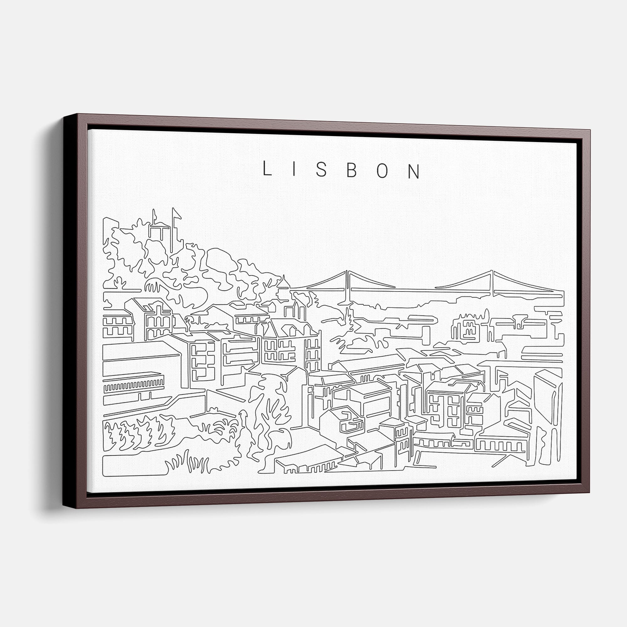 Lisbon Skyline Canvas Print