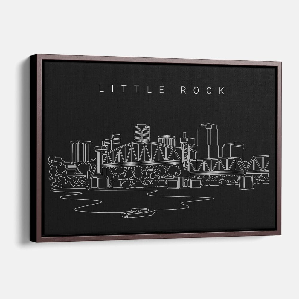 Framed Little Rock Canvas Print - Main - Dark Framed Little Rock Canvas Print - Main - Dark