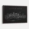 Framed Little Rock Canvas Print - Main - Dark