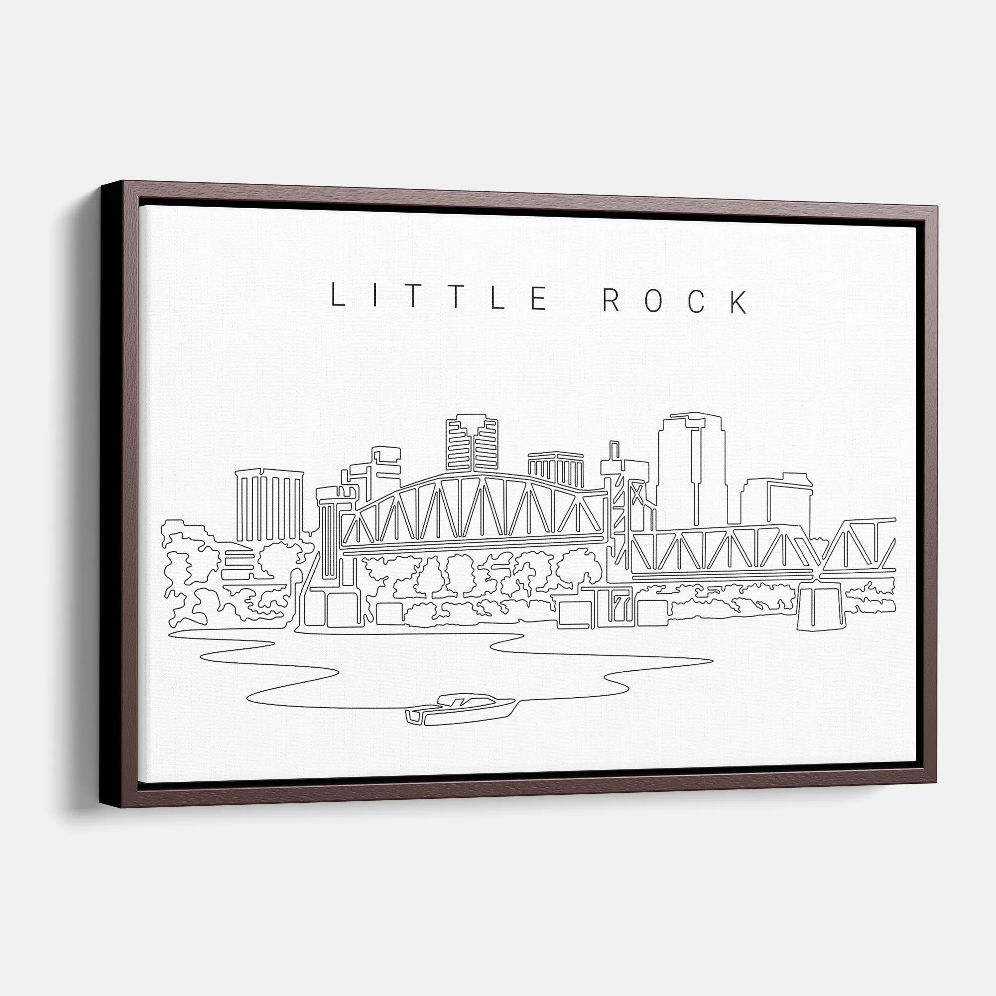 Little Rock Skyline Canvas Print