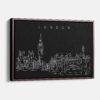 Framed London Big Ben Clock Tower Canvas Print - Main - Dark