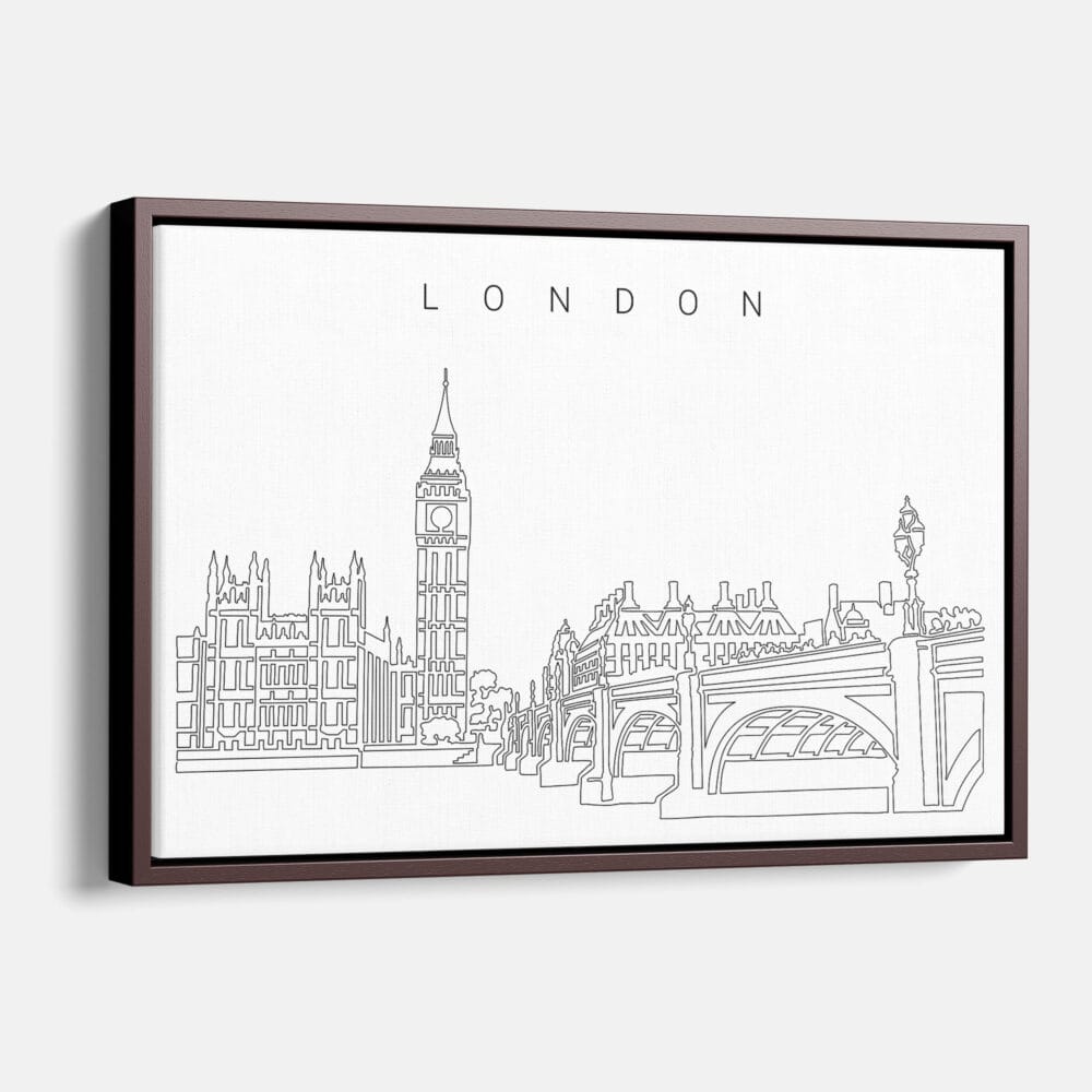 Framed London Big Ben Clock Tower Canvas Print - Main - Light