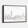 Framed London Big Ben Clock Tower Canvas Print - Main - Light