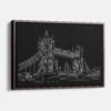 Framed London Bridge Canvas Print - Main - Dark