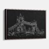Framed London Bridge Canvas Print - Main - Dark