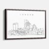 Framed London City Canvas Print - Main - Light