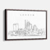 Framed London City Canvas Print - Main - Light