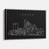 Framed London Skyline Canvas Print - Main - Dark
