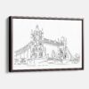 Framed London Tower Bridge Canvas Print - Main - Light