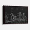 Framed Los Angeles Canvas Print - Main - Dark
