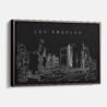 Framed Los Angeles Canvas Print - Main - Dark