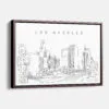 Framed Los Angeles Canvas Print - Main - Light