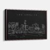 Framed Los Angeles Skyline Canvas Print - Main - Dark