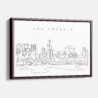 Framed Los Angeles Skyline Canvas Print - Main - Light