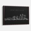 Framed Louisville Canvas Print - Main - Dark
