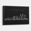 Framed Louisville Canvas Print - Main - Dark