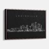 Framed Louisville Canvas Print - Main - Dark