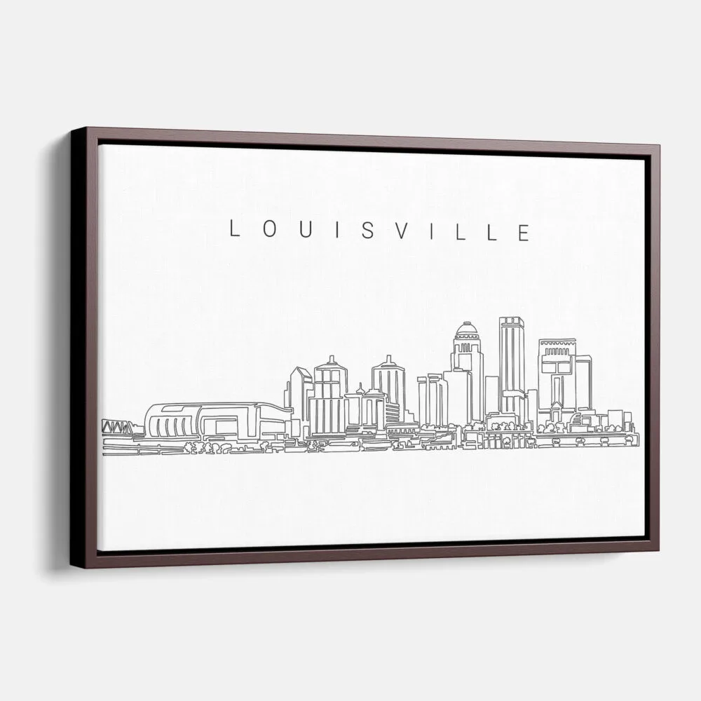 Framed Louisville Canvas Print - Main - Light Framed Louisville Canvas Print - Main - Light