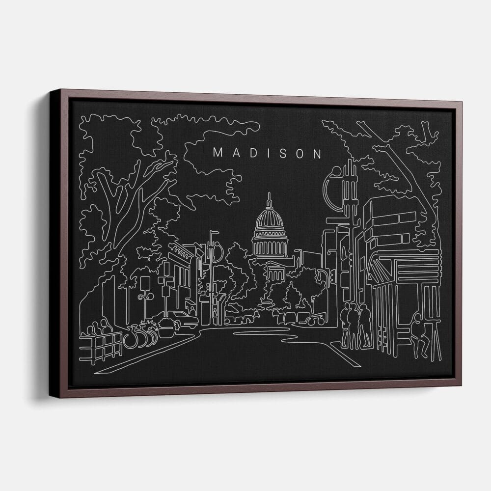 Framed Madison Canvas Print - Main - Dark Framed Madison Canvas Print - Main - Dark