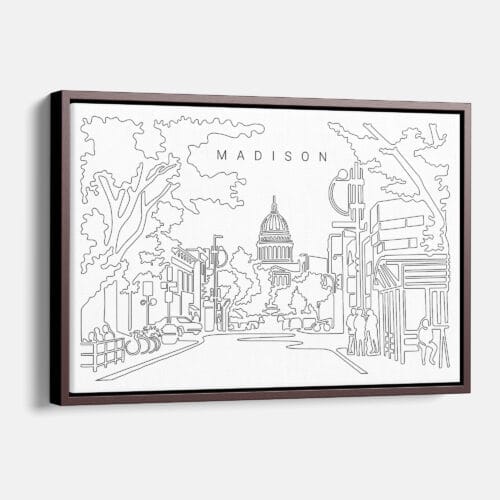 Madison WI Skyline Canvas Art Print