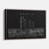 Framed Madrid Canvas Print - Main - Dark