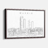 Framed Madrid Canvas Print - Main - Light